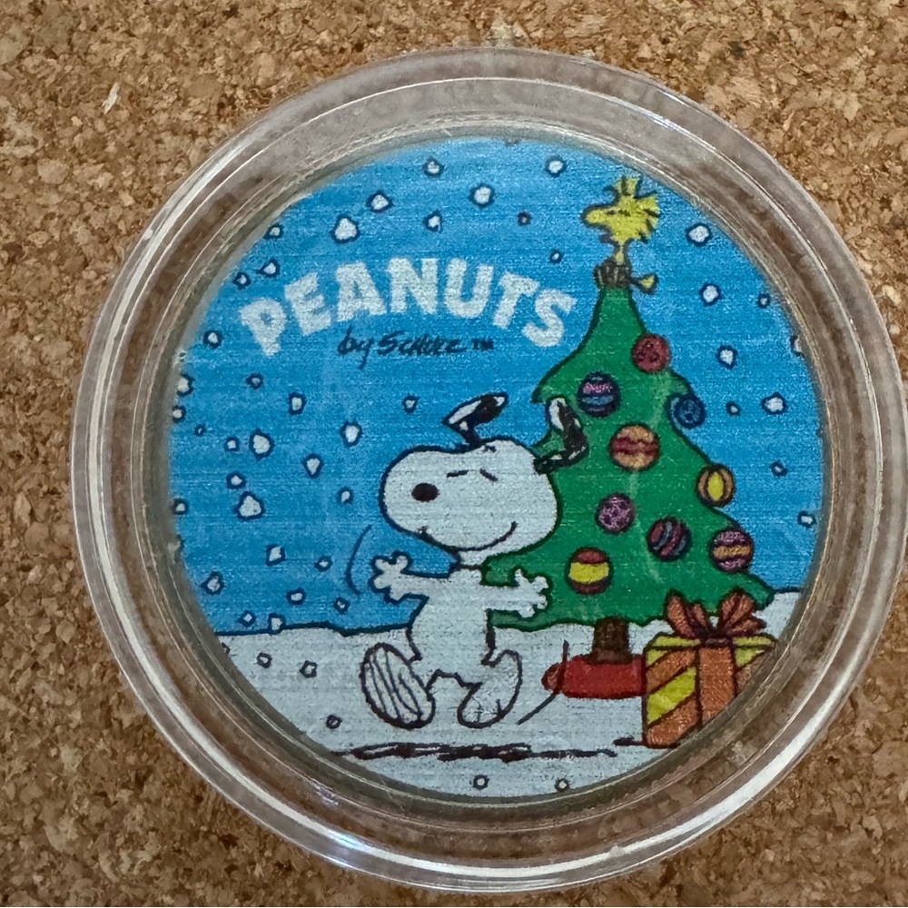 Peanuts Snoopy Silver Half Dollar Coin in Display Case